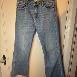HIDDEN Flare Wide Leg Jeans with Natural Fading